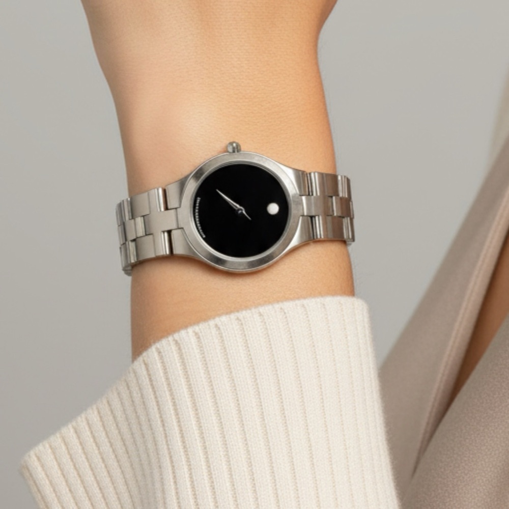 Movado Juro Women's Watch 84-E4-1844 Stainless Steel (Pre-owned )